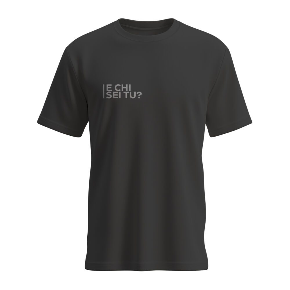 t-shirt e chi sei tu nero grigio